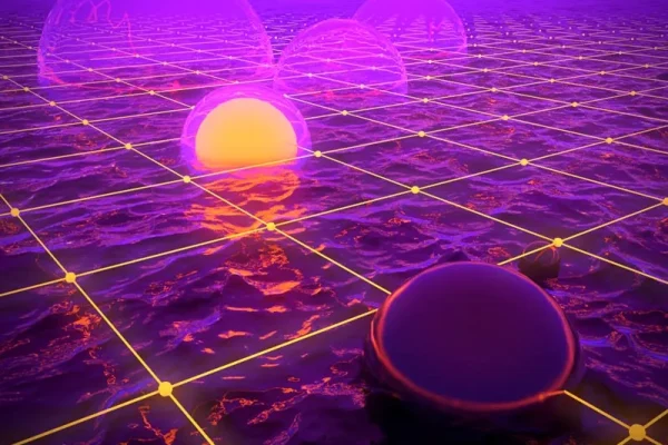 创意科幻光线静帧海中防线电网球C4D工程模型