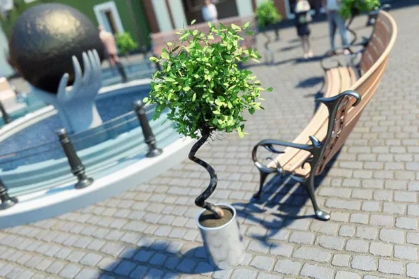 60款盆景盆栽花卉花草C4D模型