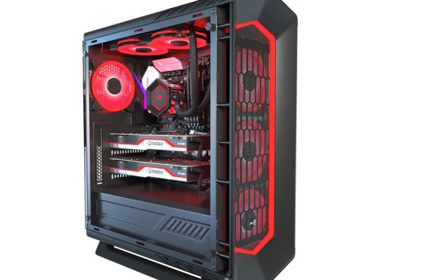 Aerocool PC 黑色电脑机箱3D模型