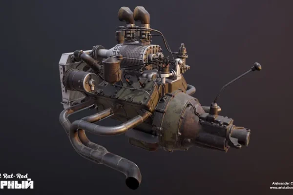 Rat-Rod Engine苏联鼠杆发动机3D模型
