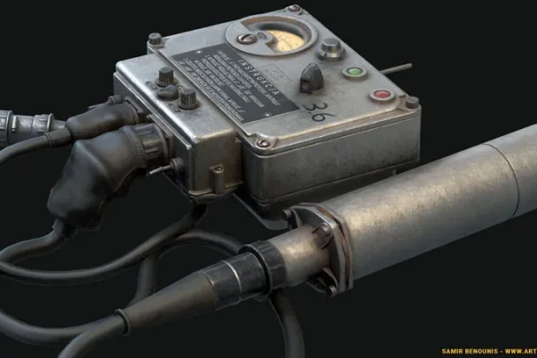 DP-3B 剂量计盖革计数器3D模型