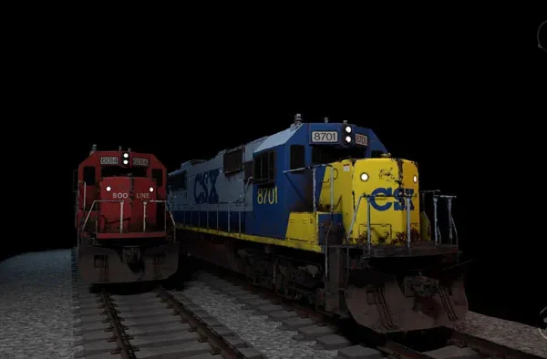 SD60火车头3D模型